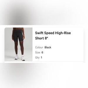 Swift Speed High-Rise Shorts - Black